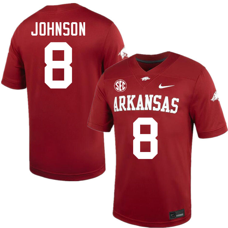 Jayden Johnson Arkansas Jersey,Arkansas Razorbacks #8 Jayden Johnson Jersey Youth College-Cardinal